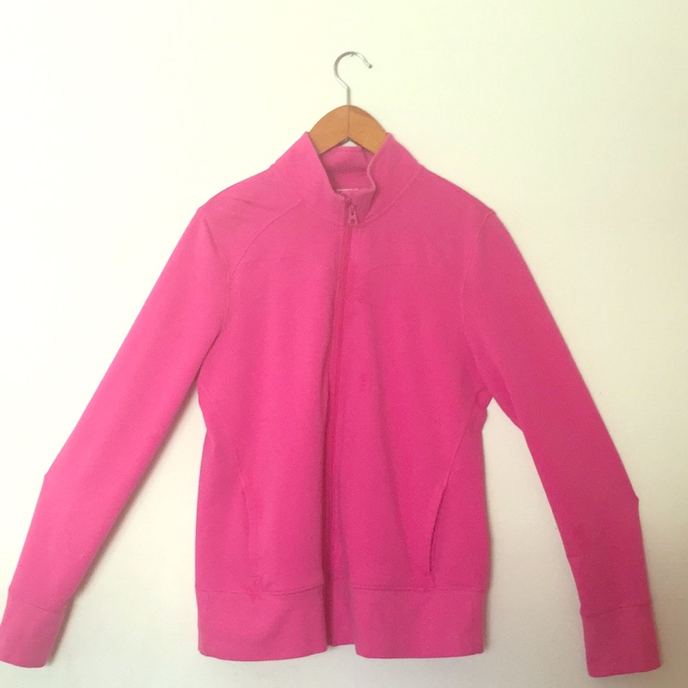 Pink athletics work jacket